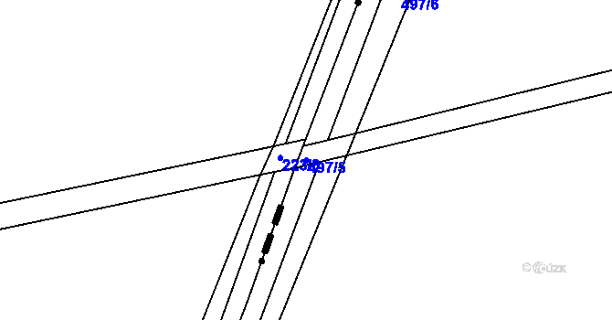 Parcela st. 497/5 v KÚ Skuřina, Katastrální mapa