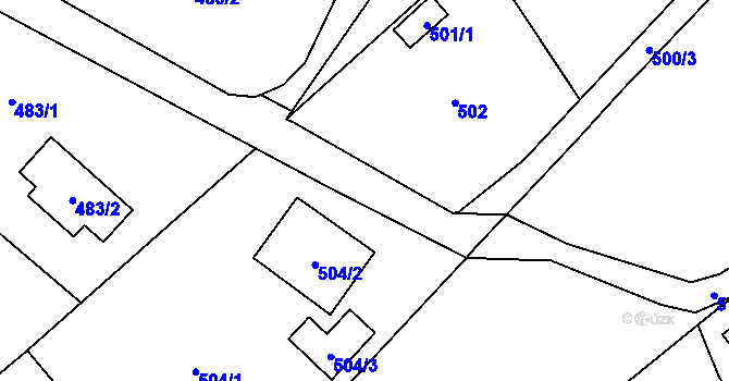 Parcela st. 446/7 v KÚ Markvartovice, Katastrální mapa