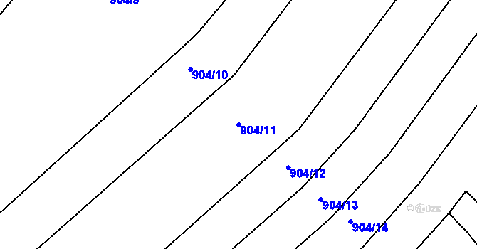 Parcela st. 904/11 v KÚ Markvartovice, Katastrální mapa