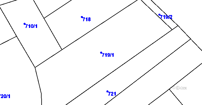 Parcela st. 719/1 v KÚ Markvartovice, Katastrální mapa