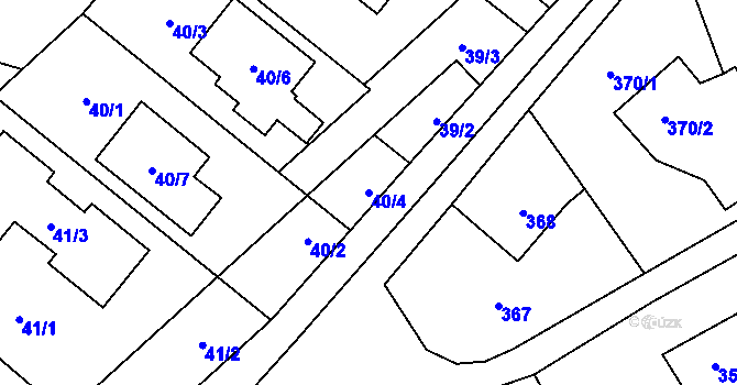 Parcela st. 40/4 v KÚ Markvartovice, Katastrální mapa