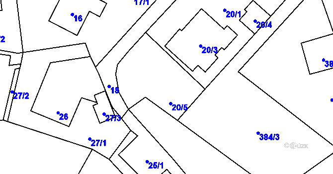 Parcela st. 20/2 v KÚ Markvartovice, Katastrální mapa