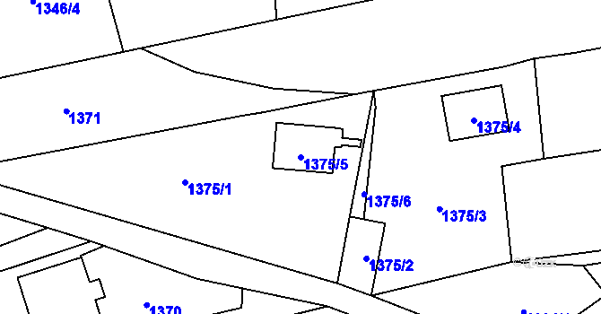 Parcela st. 1375/5 v KÚ Markvartovice, Katastrální mapa