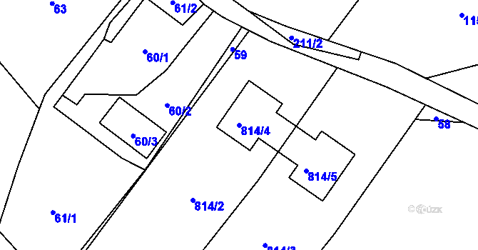 Parcela st. 814/4 v KÚ Maršíkov, Katastrální mapa