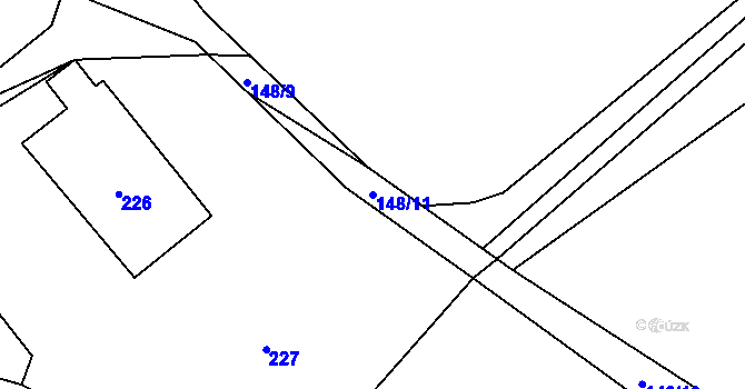 Parcela st. 148/11 v KÚ Maršíkov, Katastrální mapa