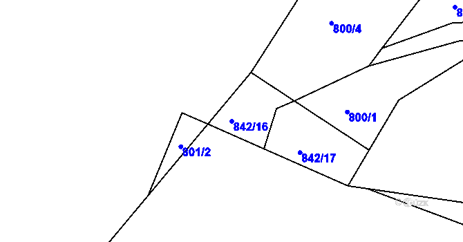 Parcela st. 842/16 v KÚ Maršíkov, Katastrální mapa
