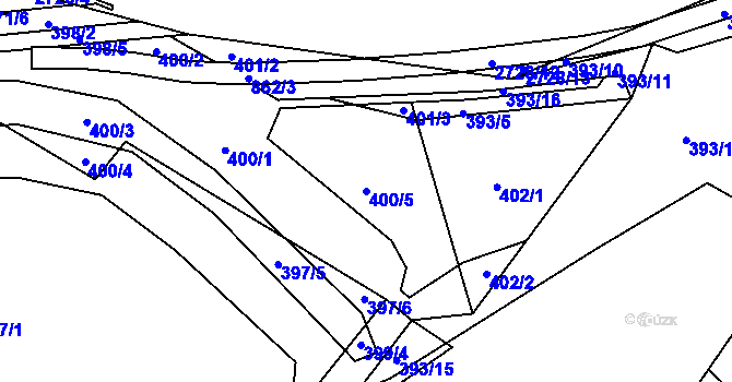 Parcela st. 400/5 v KÚ Maršíkov, Katastrální mapa