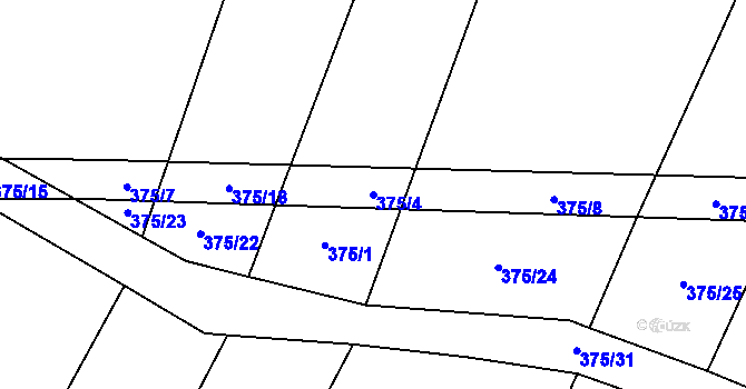 Parcela st. 375/4 v KÚ Maršov u Tábora, Katastrální mapa