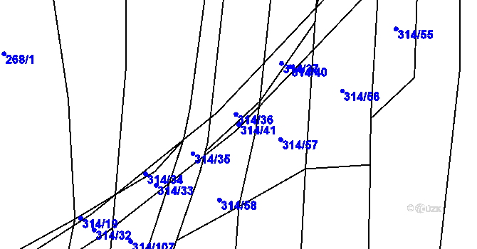 Parcela st. 314/41 v KÚ Maršov u Tábora, Katastrální mapa