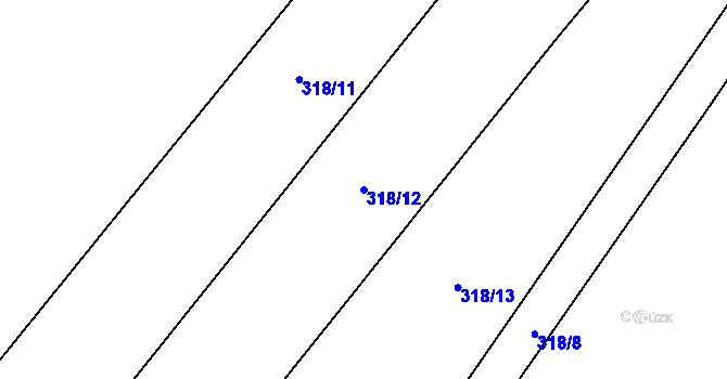 Parcela st. 318/12 v KÚ Maršov u Tábora, Katastrální mapa