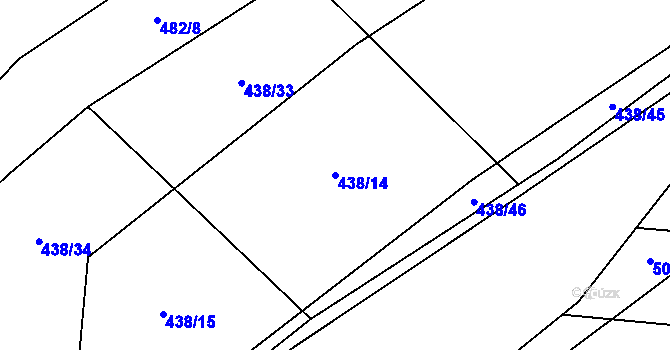 Parcela st. 438/14 v KÚ Maršov u Tábora, Katastrální mapa