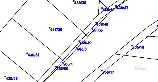 Parcela st. 438/49 v KÚ Maršov u Tábora, Katastrální mapa