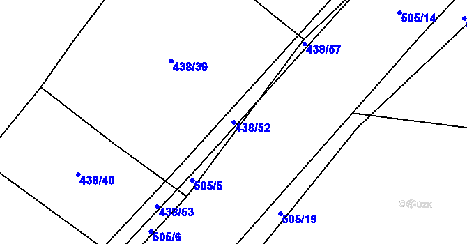 Parcela st. 438/52 v KÚ Maršov u Tábora, Katastrální mapa