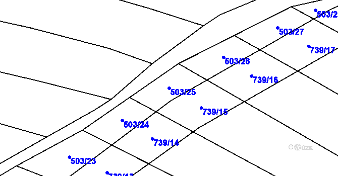 Parcela st. 503/25 v KÚ Maršov u Tábora, Katastrální mapa