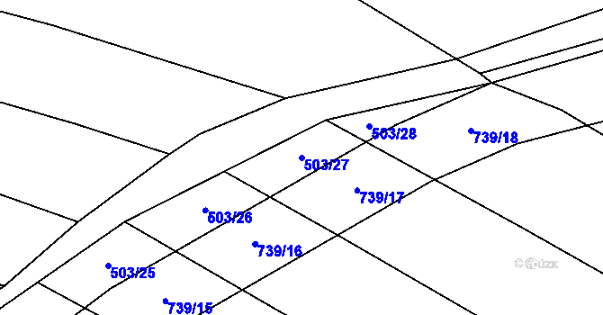 Parcela st. 503/27 v KÚ Maršov u Tábora, Katastrální mapa