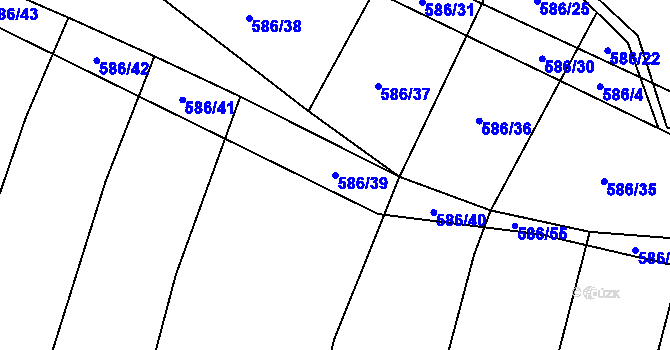 Parcela st. 586/39 v KÚ Maršov u Tábora, Katastrální mapa