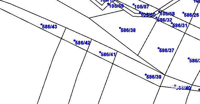 Parcela st. 586/41 v KÚ Maršov u Tábora, Katastrální mapa