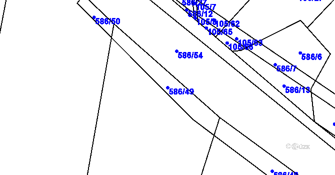 Parcela st. 586/49 v KÚ Maršov u Tábora, Katastrální mapa