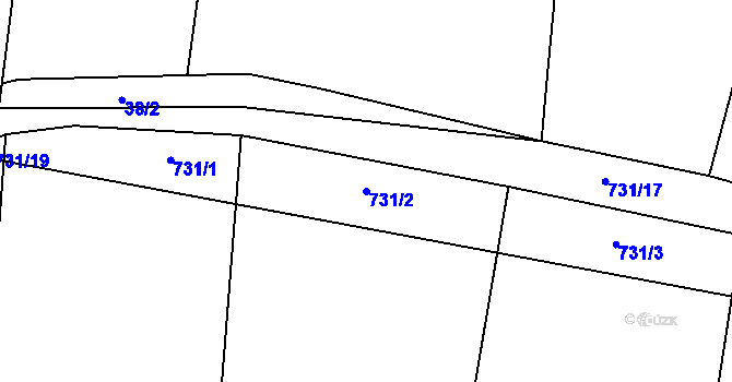 Parcela st. 731/2 v KÚ Maršov u Tábora, Katastrální mapa