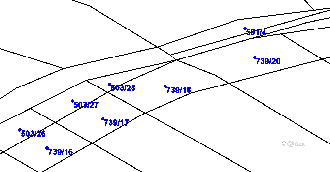 Parcela st. 739/18 v KÚ Maršov u Tábora, Katastrální mapa