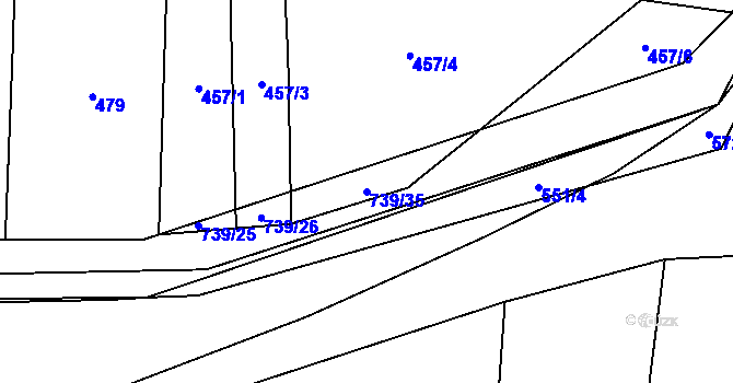 Parcela st. 739/35 v KÚ Maršov u Tábora, Katastrální mapa