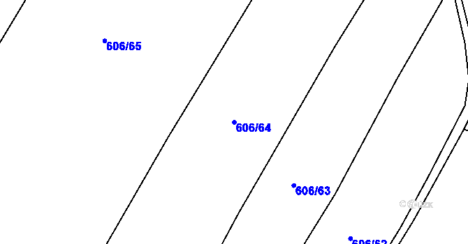 Parcela st. 606/64 v KÚ Zhoř u Tábora, Katastrální mapa