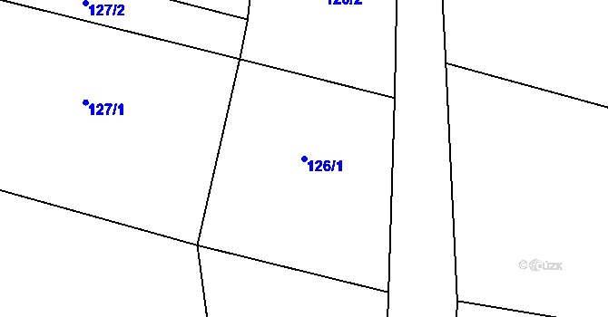 Parcela st. 126/1 v KÚ Zhoř u Tábora, Katastrální mapa