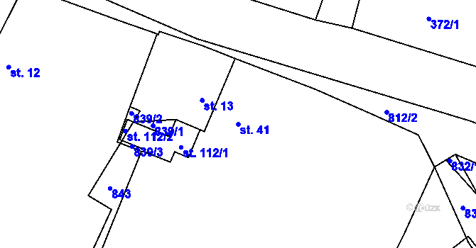 Parcela st. 41 v KÚ Zhoř u Tábora, Katastrální mapa