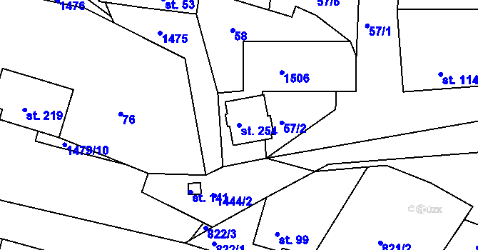 Parcela st. 254 v KÚ Maršov u Veverské Bítýšky, Katastrální mapa