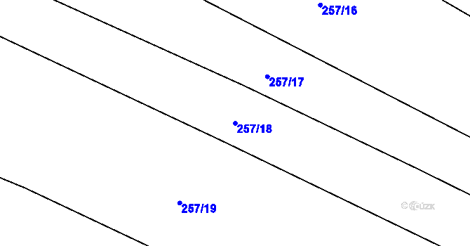 Parcela st. 257/18 v KÚ Maršov u Veverské Bítýšky, Katastrální mapa