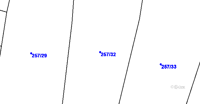 Parcela st. 257/32 v KÚ Maršov u Veverské Bítýšky, Katastrální mapa