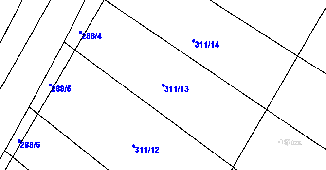 Parcela st. 311/13 v KÚ Maršov u Veverské Bítýšky, Katastrální mapa