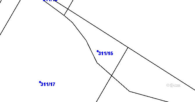 Parcela st. 311/15 v KÚ Maršov u Veverské Bítýšky, Katastrální mapa