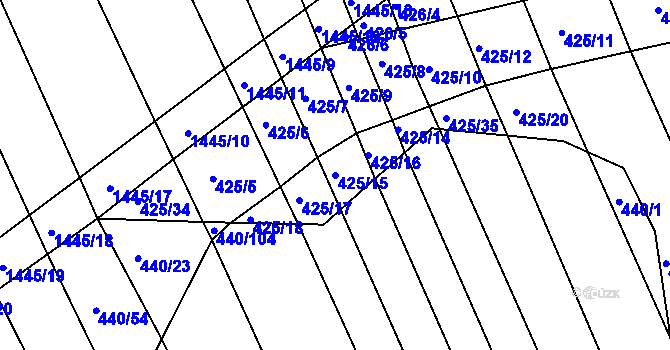 Parcela st. 425/15 v KÚ Maršov u Veverské Bítýšky, Katastrální mapa