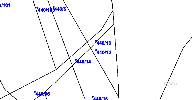 Parcela st. 440/12 v KÚ Maršov u Veverské Bítýšky, Katastrální mapa
