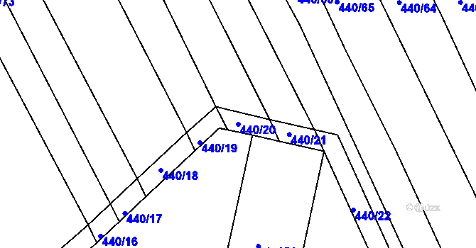 Parcela st. 440/20 v KÚ Maršov u Veverské Bítýšky, Katastrální mapa
