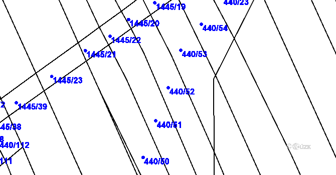 Parcela st. 440/52 v KÚ Maršov u Veverské Bítýšky, Katastrální mapa