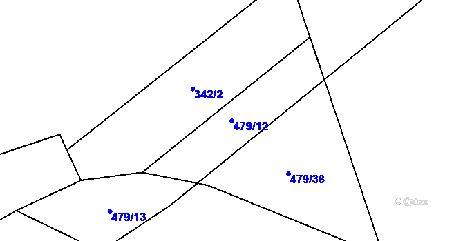 Parcela st. 479/12 v KÚ Maršov u Veverské Bítýšky, Katastrální mapa