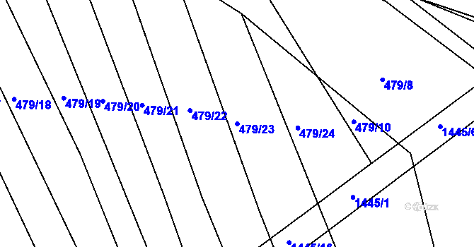 Parcela st. 479/23 v KÚ Maršov u Veverské Bítýšky, Katastrální mapa