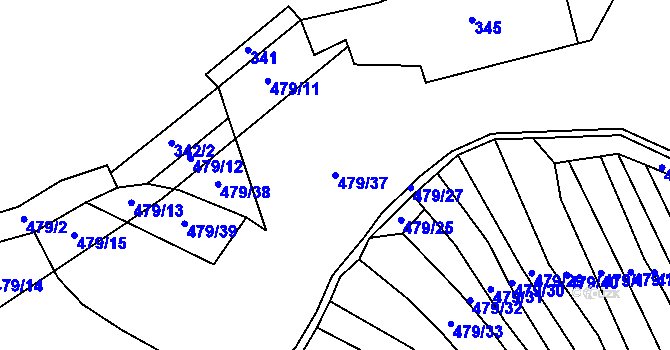 Parcela st. 479/37 v KÚ Maršov u Veverské Bítýšky, Katastrální mapa