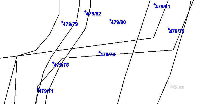 Parcela st. 479/74 v KÚ Maršov u Veverské Bítýšky, Katastrální mapa