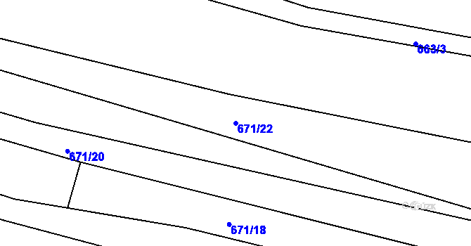 Parcela st. 671/22 v KÚ Maršov u Veverské Bítýšky, Katastrální mapa