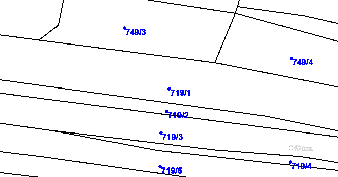 Parcela st. 719/1 v KÚ Maršov u Veverské Bítýšky, Katastrální mapa
