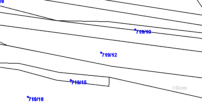 Parcela st. 719/12 v KÚ Maršov u Veverské Bítýšky, Katastrální mapa