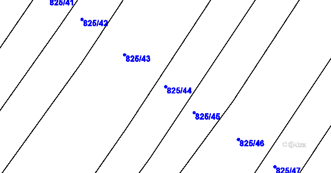 Parcela st. 825/44 v KÚ Maršov u Veverské Bítýšky, Katastrální mapa