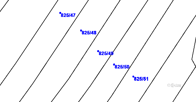 Parcela st. 825/49 v KÚ Maršov u Veverské Bítýšky, Katastrální mapa