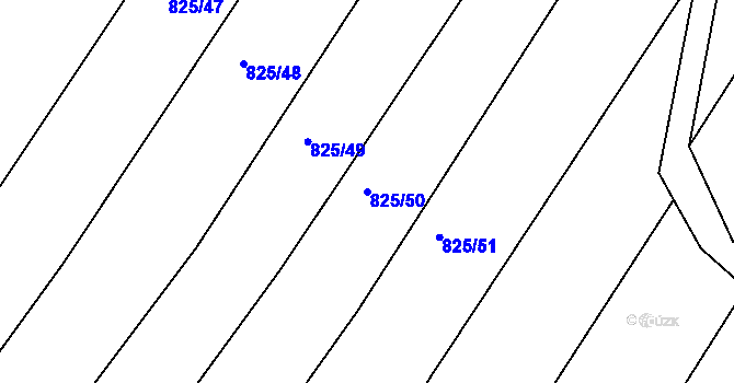 Parcela st. 825/50 v KÚ Maršov u Veverské Bítýšky, Katastrální mapa