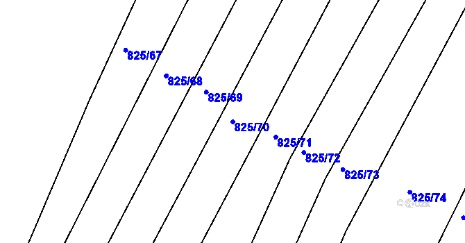 Parcela st. 825/70 v KÚ Maršov u Veverské Bítýšky, Katastrální mapa