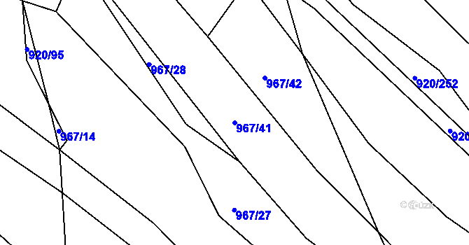 Parcela st. 967/41 v KÚ Maršov u Veverské Bítýšky, Katastrální mapa