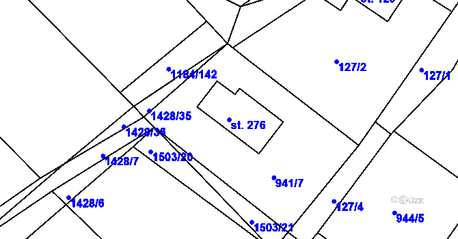 Parcela st. 276 v KÚ Maršov u Veverské Bítýšky, Katastrální mapa